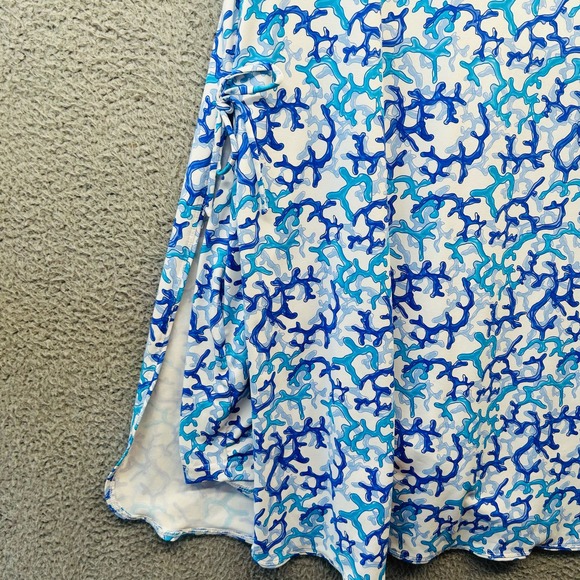 Blue and White Sleeveless Dress - Picture 4 of 12